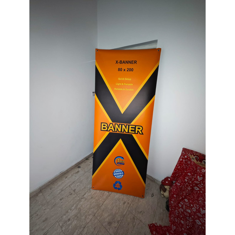 X Banner  80 x 200 cm Full Color Printed Cyprus Printing Center