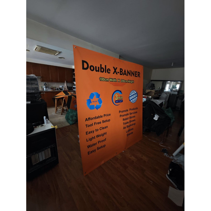 Double X Banner 180 x 200 cm Full Color Printed Cyprus Printing Center Double X Banner 180 x 200 cm Full Color Printed Cyprus Printing Center