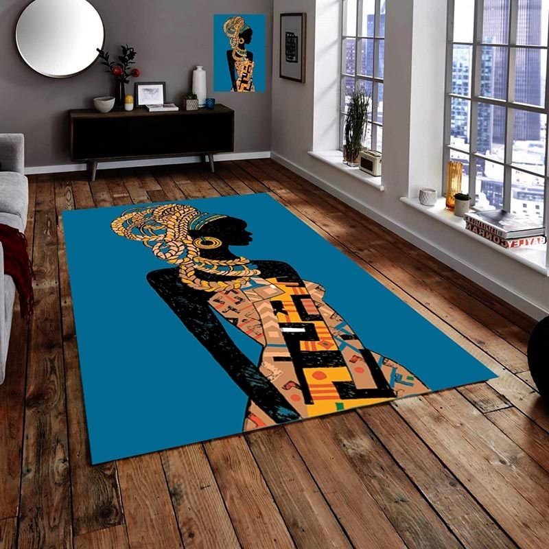 African Design Patterned Digital Printed Carpet