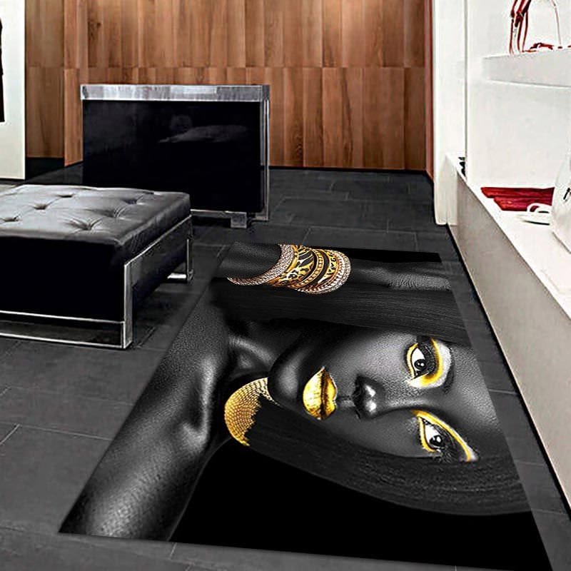 African Face Design Pattern Digital Printed Carpet African Face Design Pattern Digital Printed Carpet