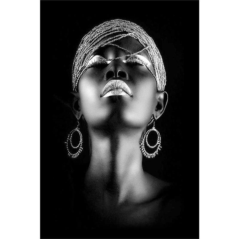 African Patterned Digital Printed Carpet with Earrings African Patterned Digital Printed Carpet with Earrings