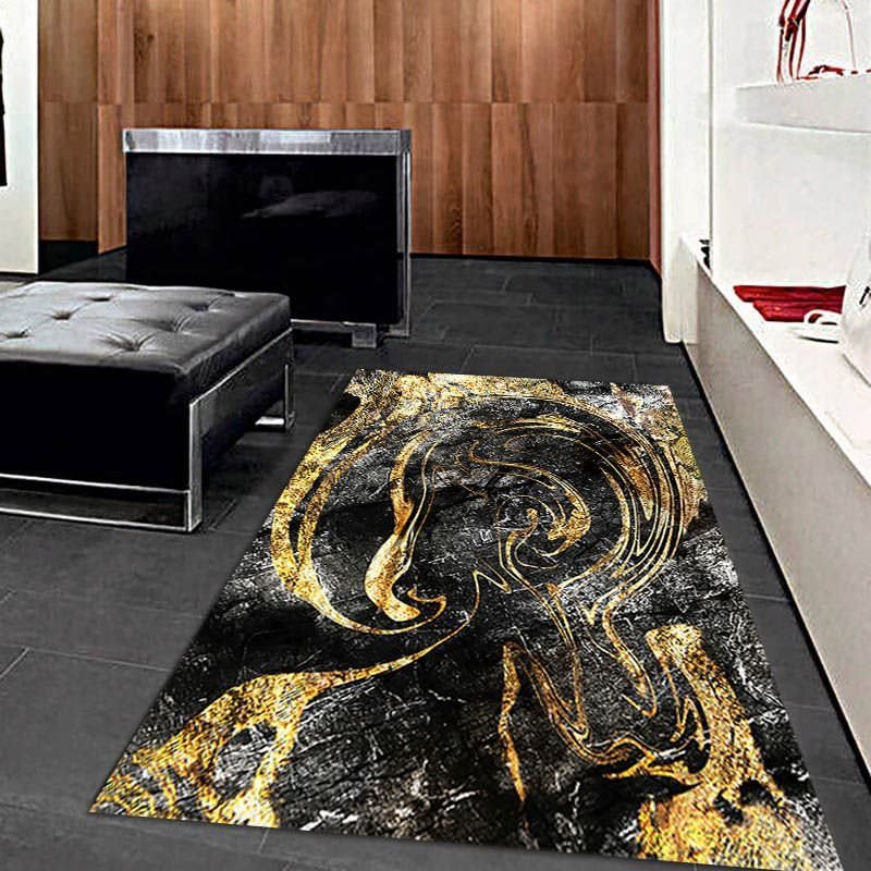 Gold Tumbled Pattern Digital Printed Carpet Gold Tumbled Pattern Digital Printed Carpet