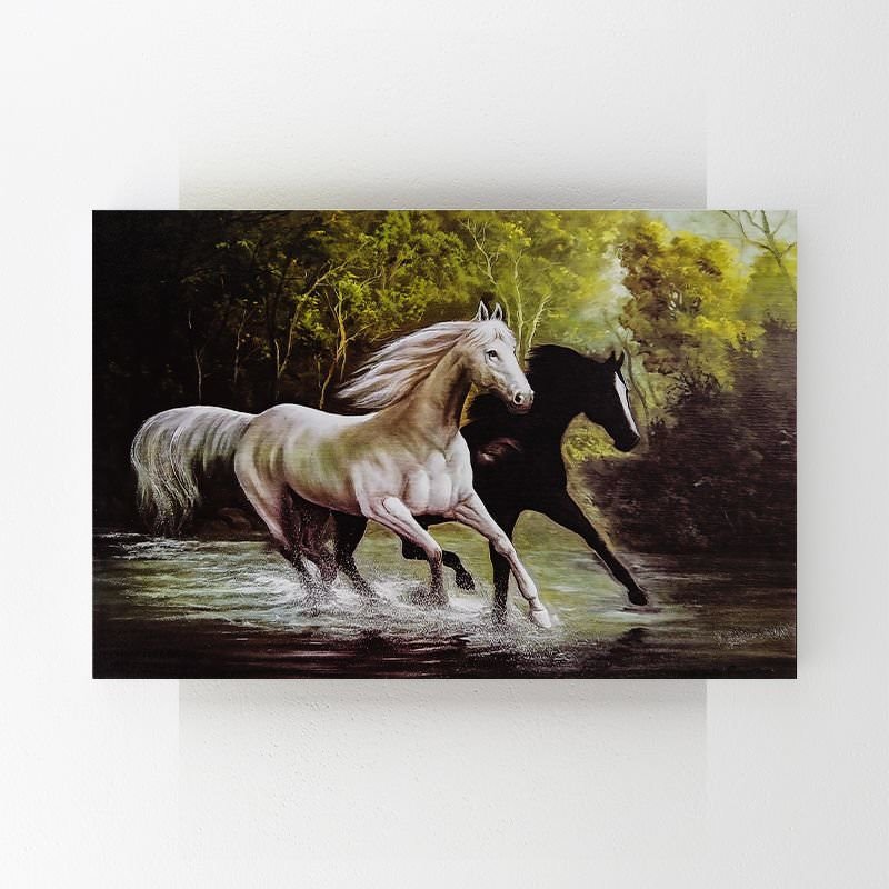 Running Horses Oil Painting
