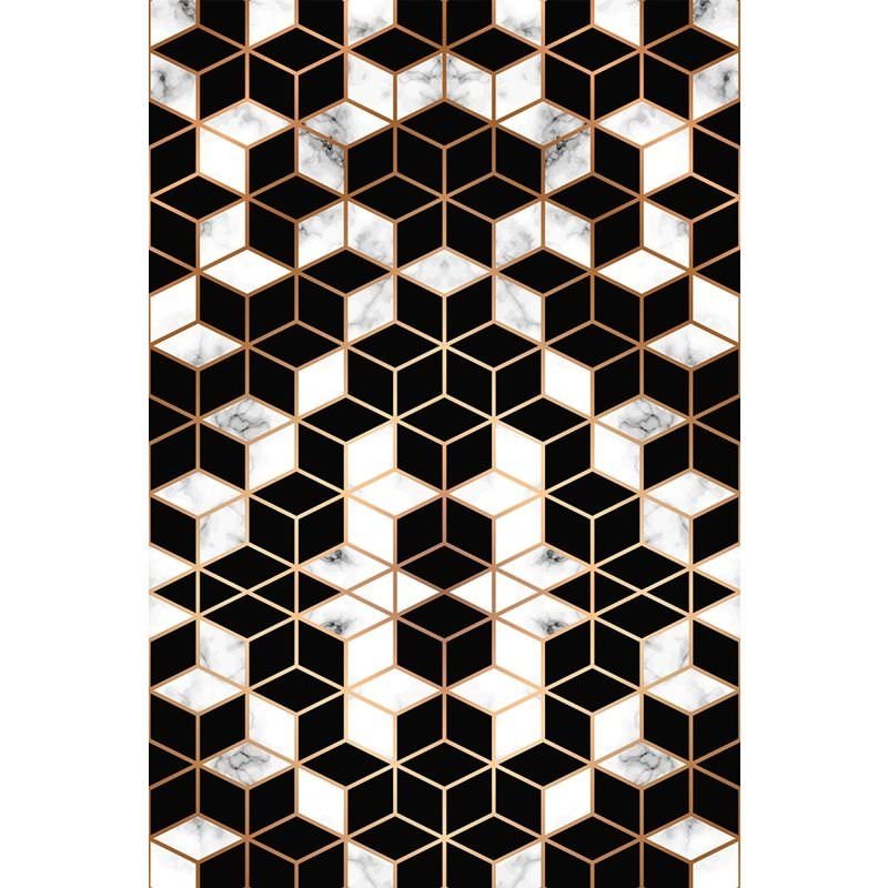 Marble Retro Patterned Digital Printed Carpet Marble Retro Patterned Digital Printed Carpet