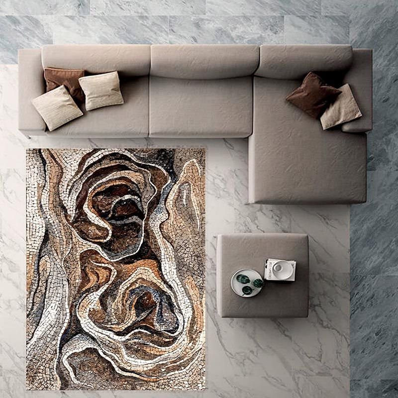 Mosaic Patterned Digital Printed Carpet