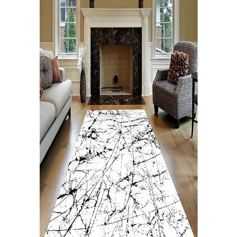 Painted Brush Stroke Pattern Digital Printed Carpet