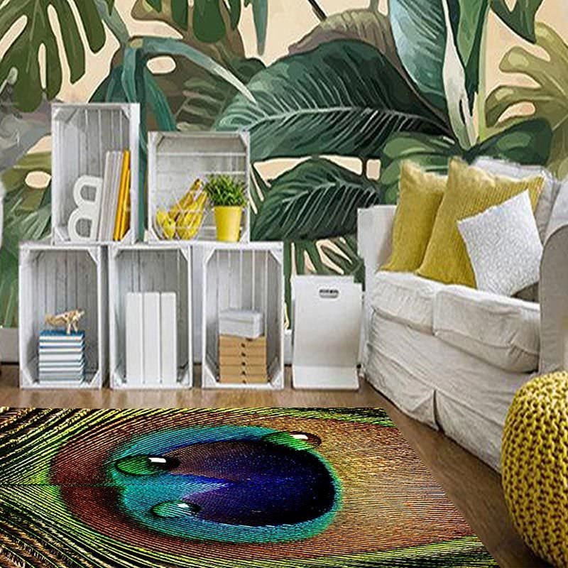 Peacock Pattern Digital Printed Carpet