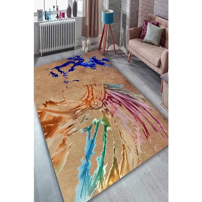 Red Skin Color Explosion Digital Printed Carpet