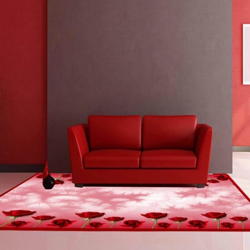 Rose Pattern Digital Printed Carpet