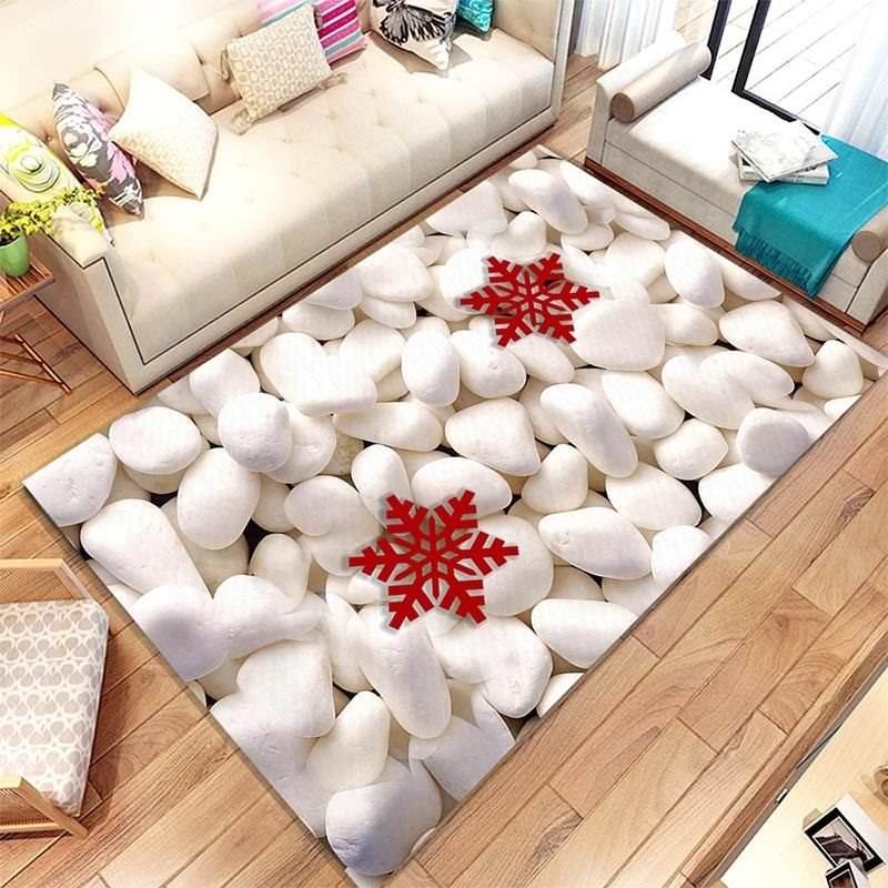 Snowflake Pattern Digital Printed Carpet