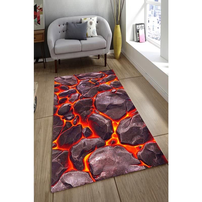 Rising Lava Digital Printed Carpet