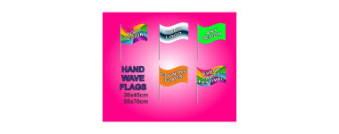 Hand wave flags
